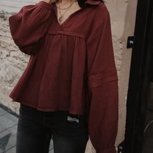 Böhme, Dylan Babydoll Top, size Small